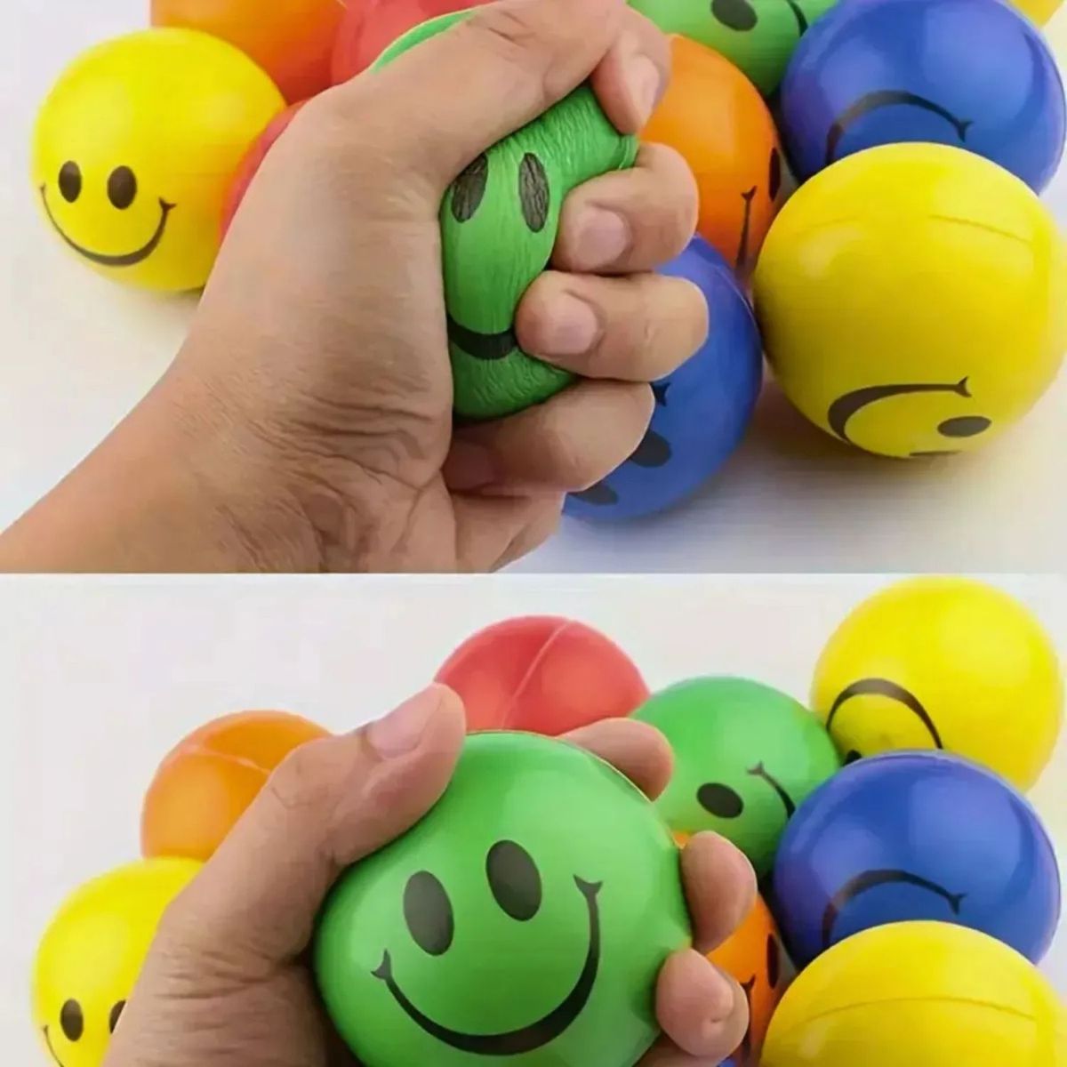GENERICO - Pelota Antiestrés Pack X3 Smile Juguete Sorpresa