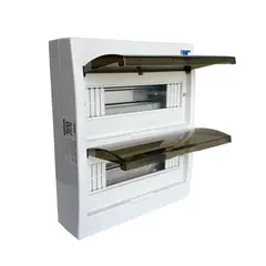 DRL LIGHTING - Tablero Eléctrico Sobreponer Drl 24 Modulos Tapa Clara Sec