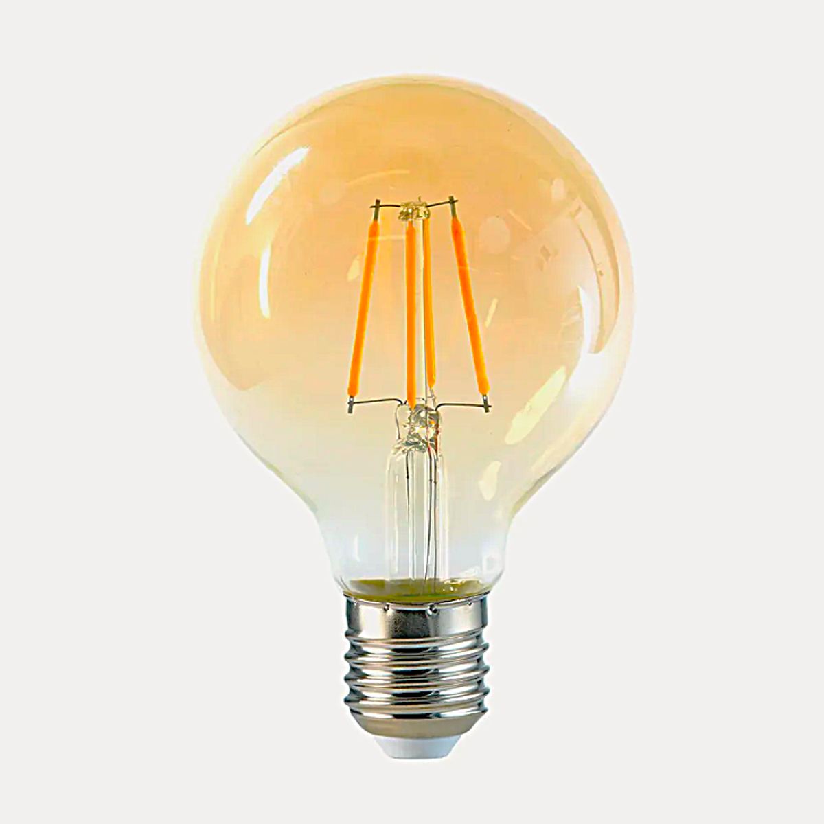 MEGABRIGHT - Pack 2 Ampolleta LED G95 Yellow Glass E27 6W VINTAGE