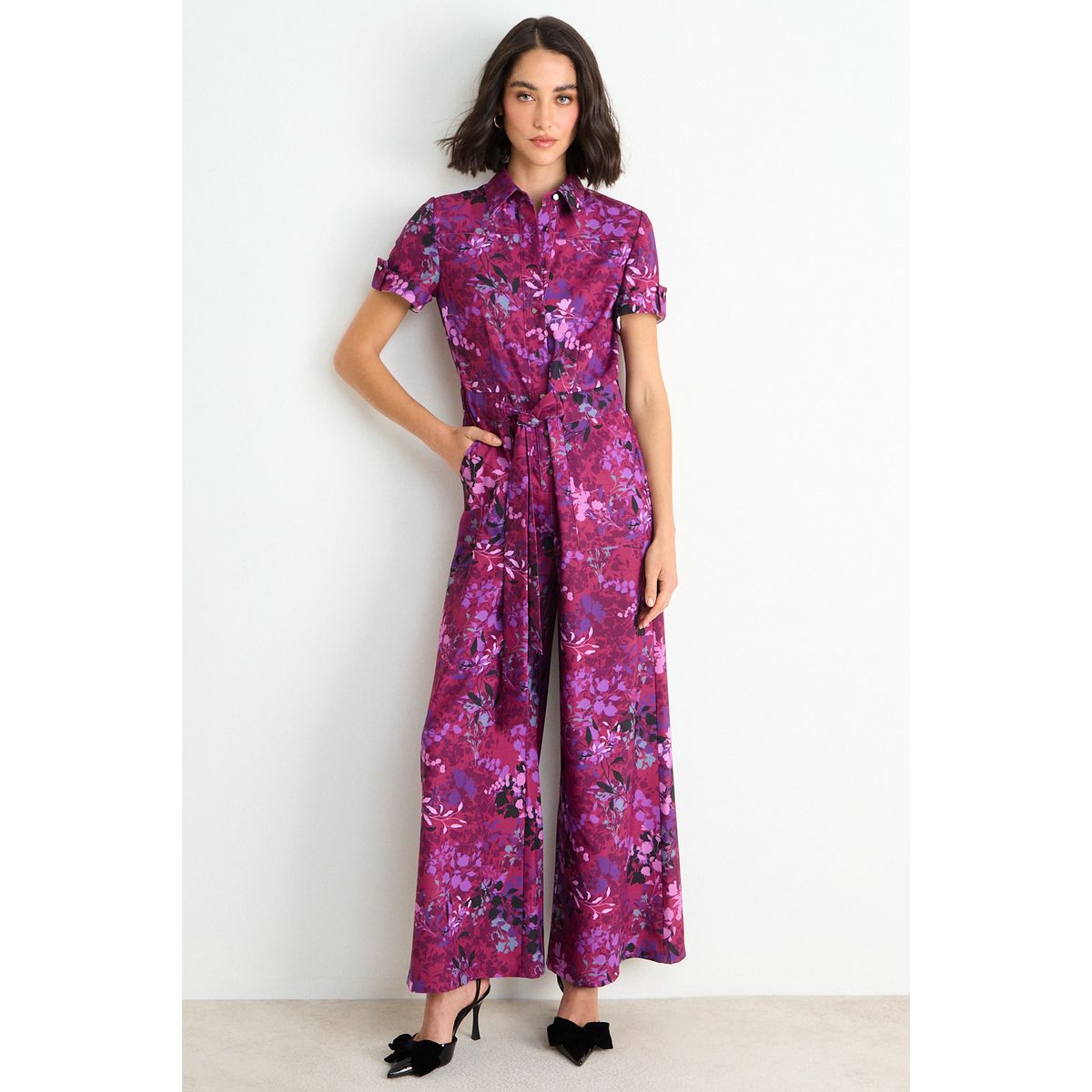 ASH - Enterito Print Tipo Palazzo Mujer Burdeos Ash