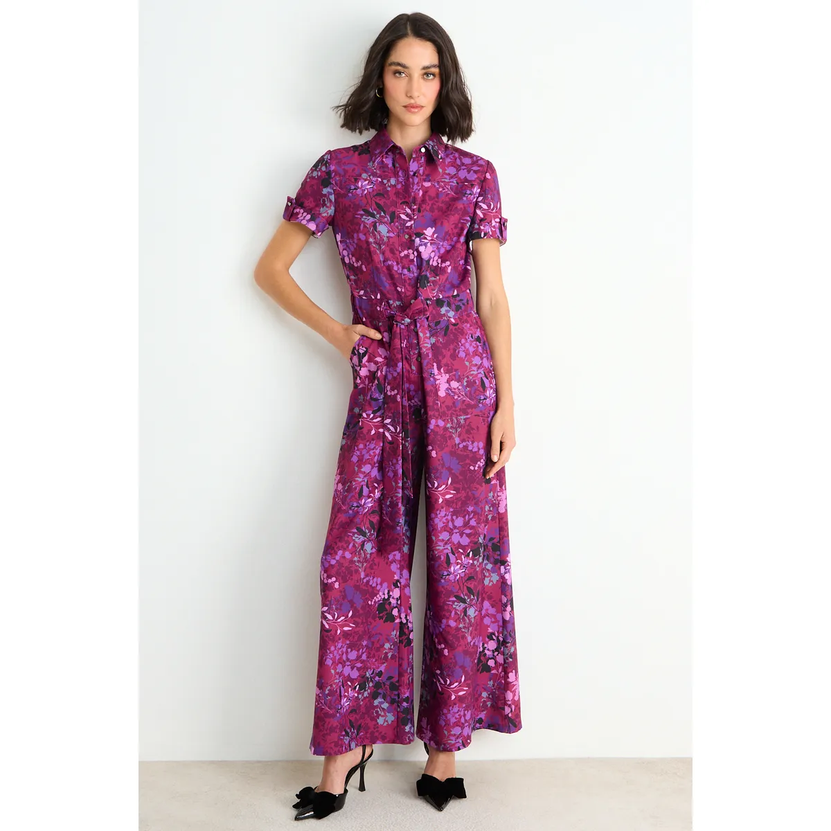 ASH - Enterito Print Tipo Palazzo Mujer Burdeos Ash