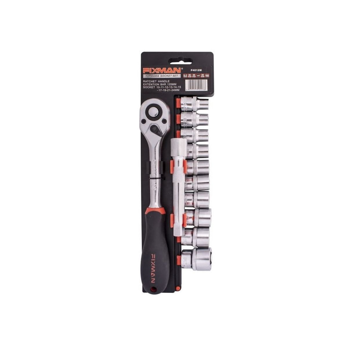 FIXMAN - Juego Dados Hexagonal [1/2''] 10-24mm 12pz Fixman