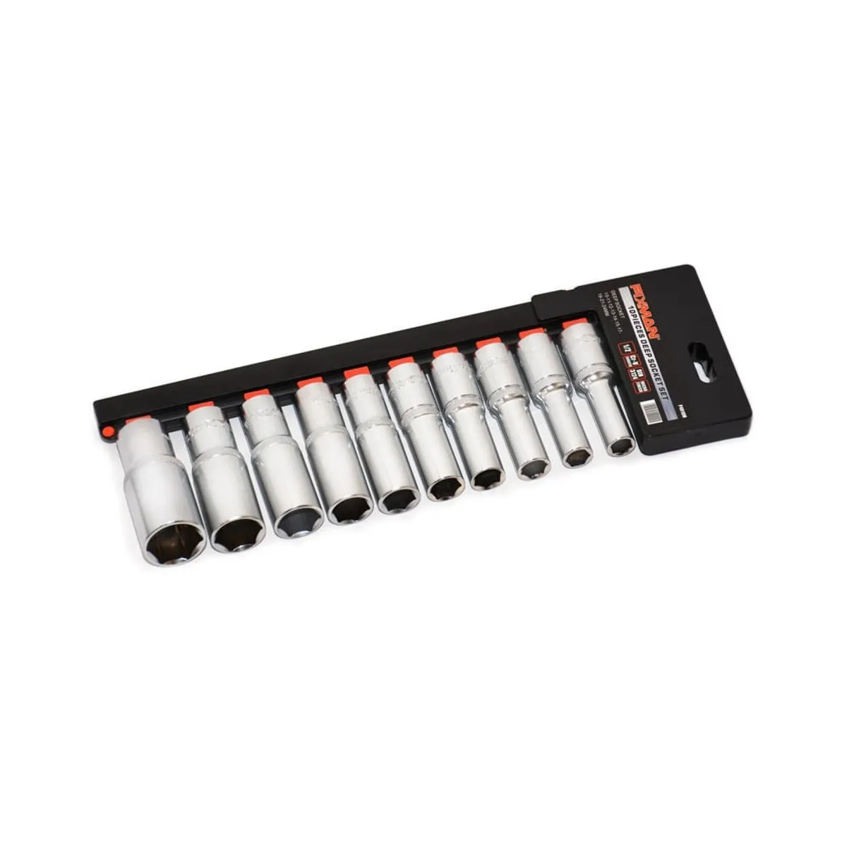 FIXMAN - Juego Dados Hexagonal Largo [1/2''] 10-24mm 10pz Fixman
