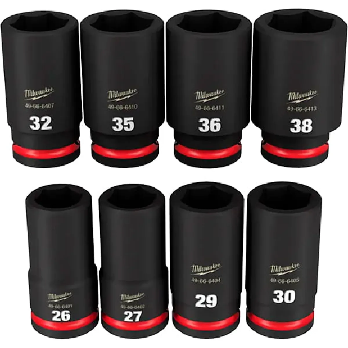 MILWAUKEE - Juego Dados Impacto Largo 3/4 Hex. 8pz 2638mm Milwaukee