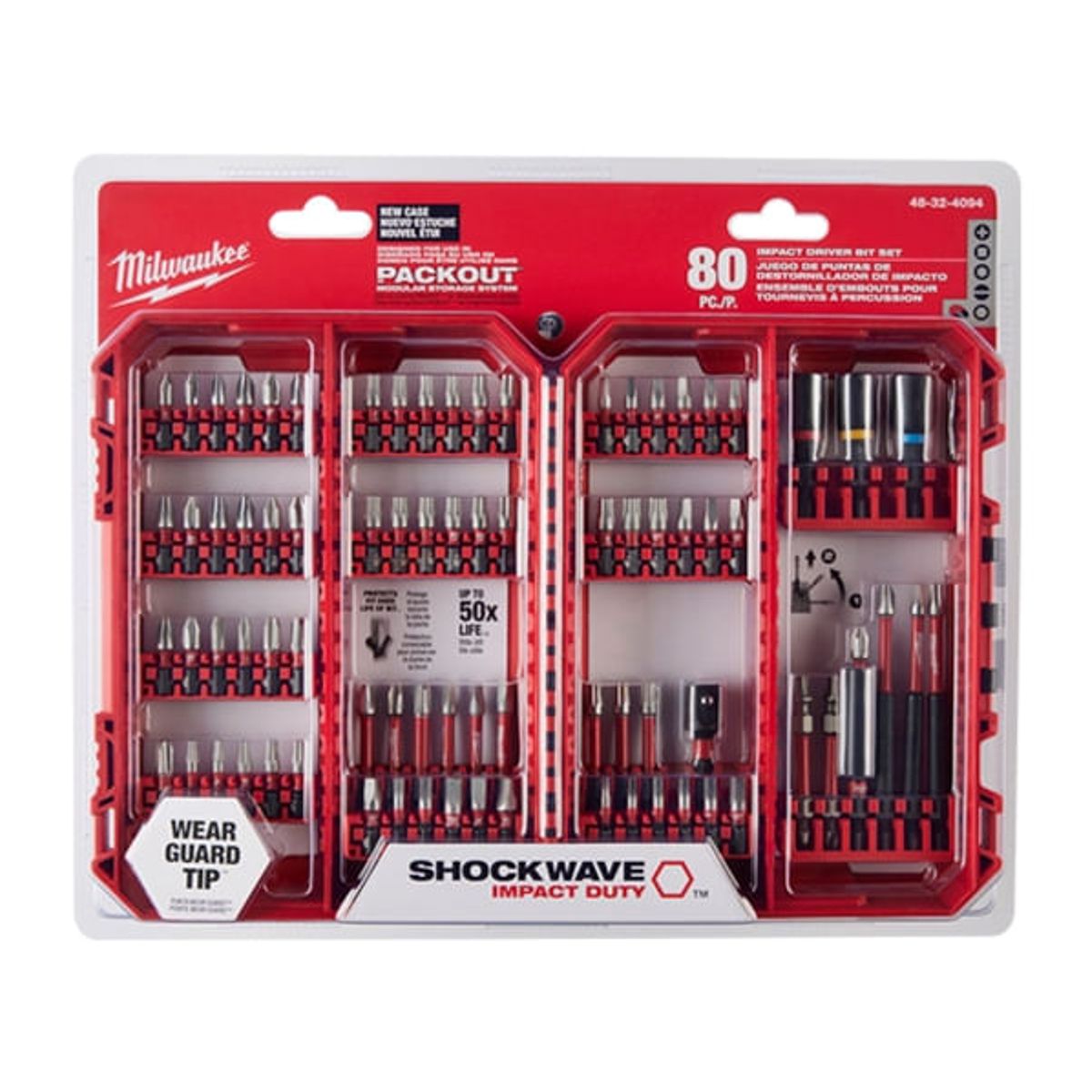 MILWAUKEE - Juego De 80 Puntas Para Caja Packout 48324094 Milwaukee