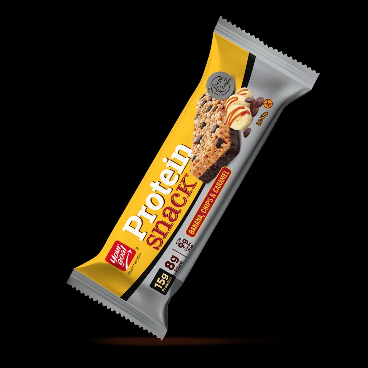 YOUR GOAL - Barra de proteina Yourgoal Protein Snack - Banana Chips Caramel 5 unidades
