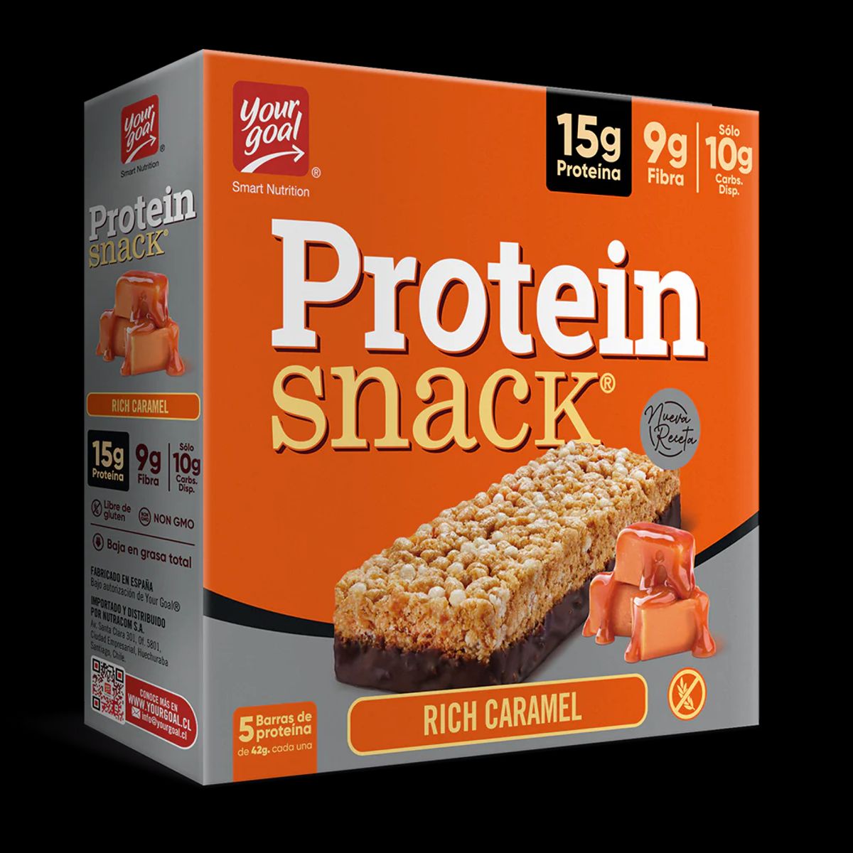 YOUR GOAL - Barra de proteina Yourgoal Protein Snack - Caramel 5 unidades