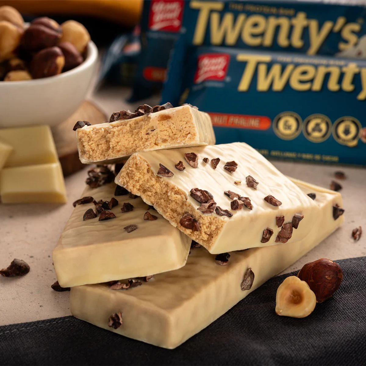 YOUR GOAL - Barra de proteina Yourgoal - Twenty Hazelnut Praline 4 unidades