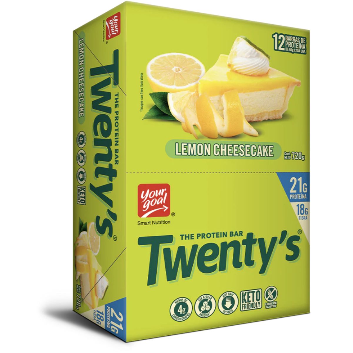 YOUR GOAL - Barra de proteina Yourgoal - Twenty Lemon Cheescake 12 unidades