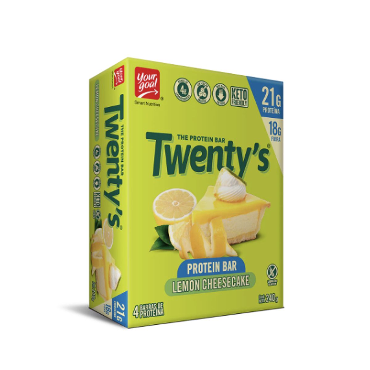 YOUR GOAL - Barra de proteina Yourgoal - Twenty Lemon Cheescake 4 unidades