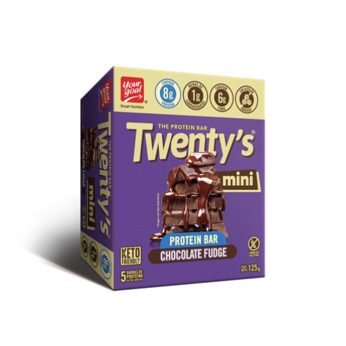 YOUR GOAL - Barra de proteina Yourgoal - Twenty Mini Chocolate Fudge 5 unidades