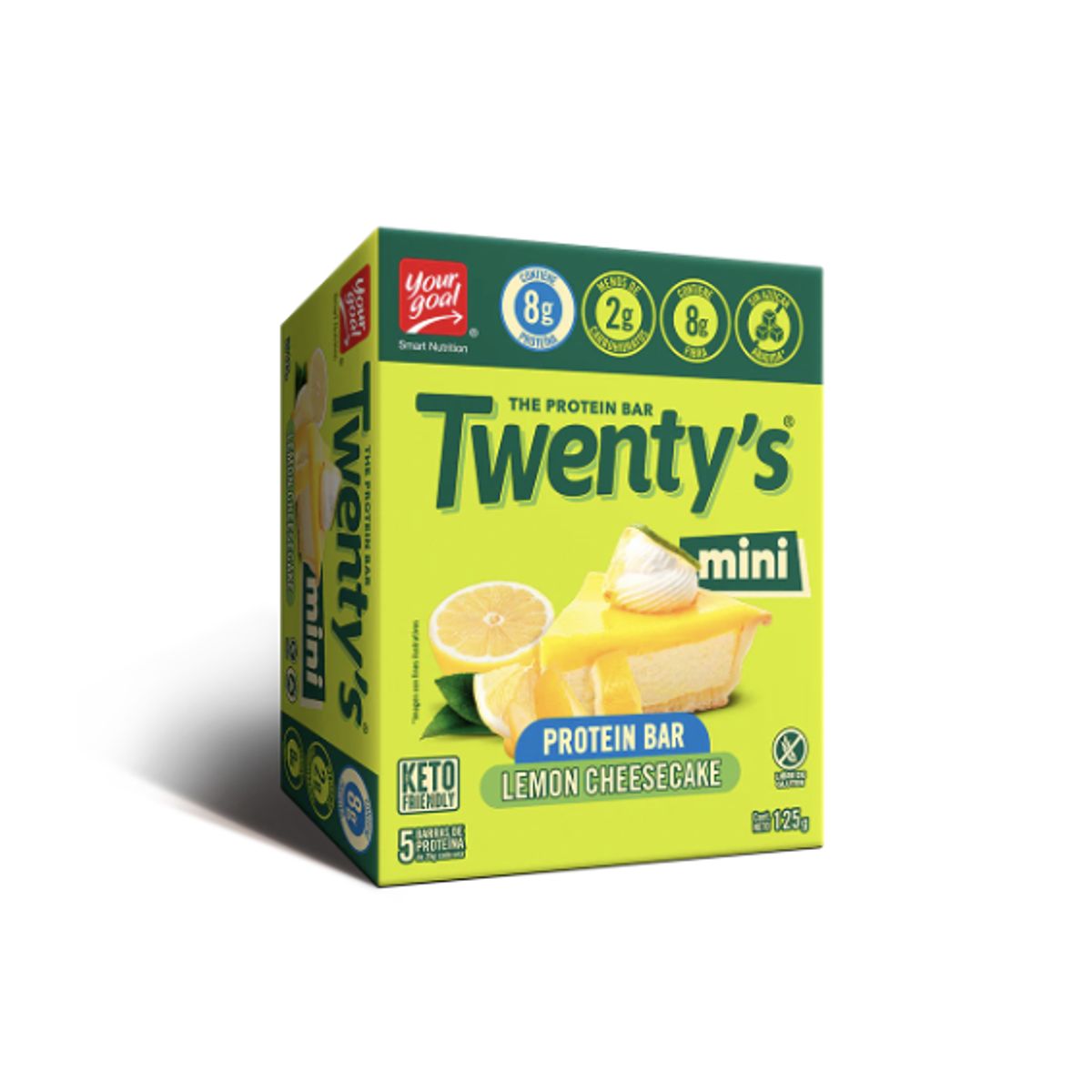 YOUR GOAL - Barra de proteina Yourgoal - Twenty Mini Lemon Cheescake 5 unidades