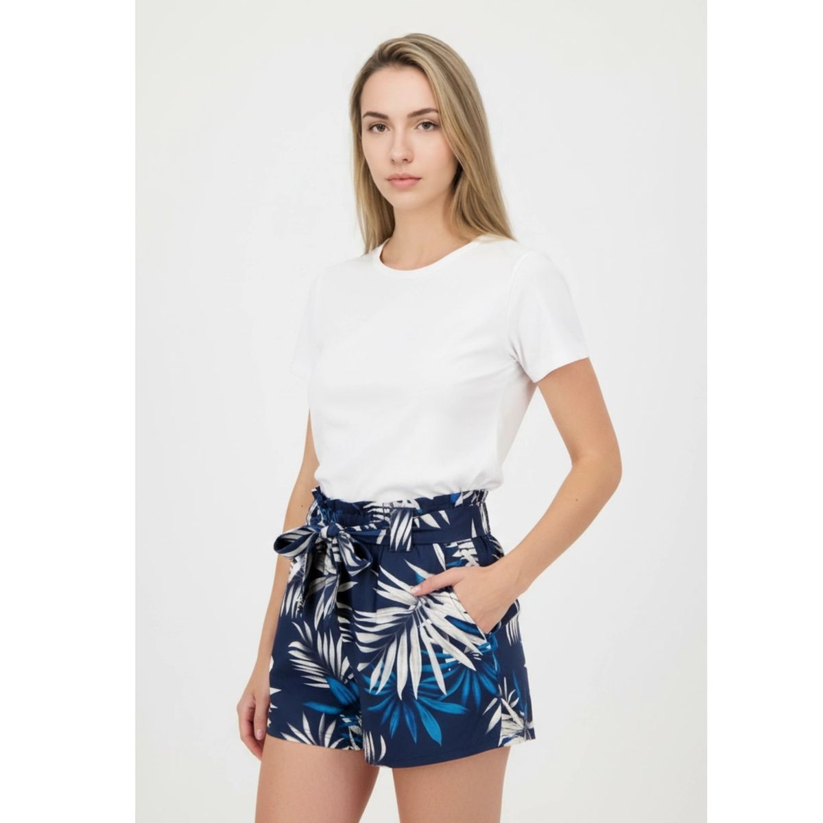 LIKE SHOP - Short Mujer Pantalón Corto Liviano Estampado Floreado primavera verano W3051