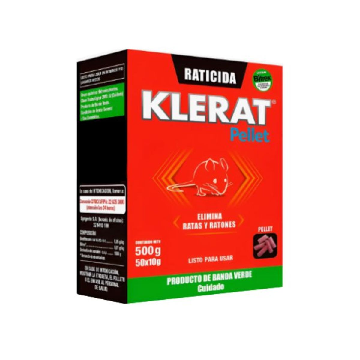 Raticida Klerat pellet 500 gr, marca KLERAT - Foto Principal