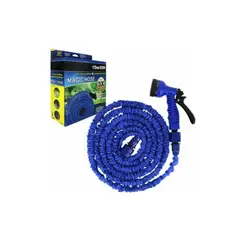 GENERICO - Manguera Retractil Expandible Jardin Agua Jardineria 15 Mts Azul