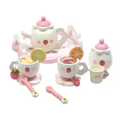 ABC - Set de Té y Café Infantil de Madera Diseño Fresa