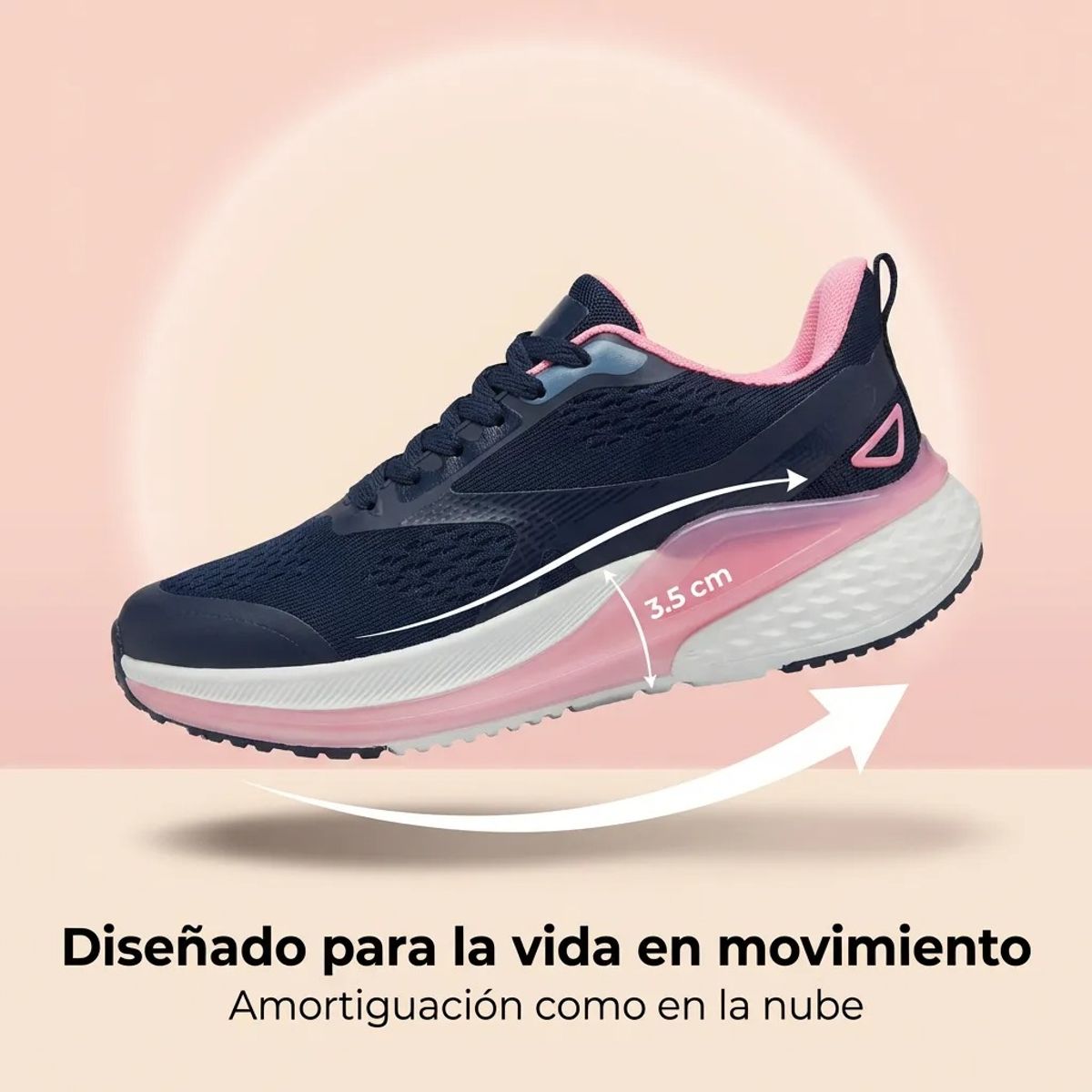 BOVINITA - Zapatillas Mujer Deportiva Gimnasio Azul Running Liviana