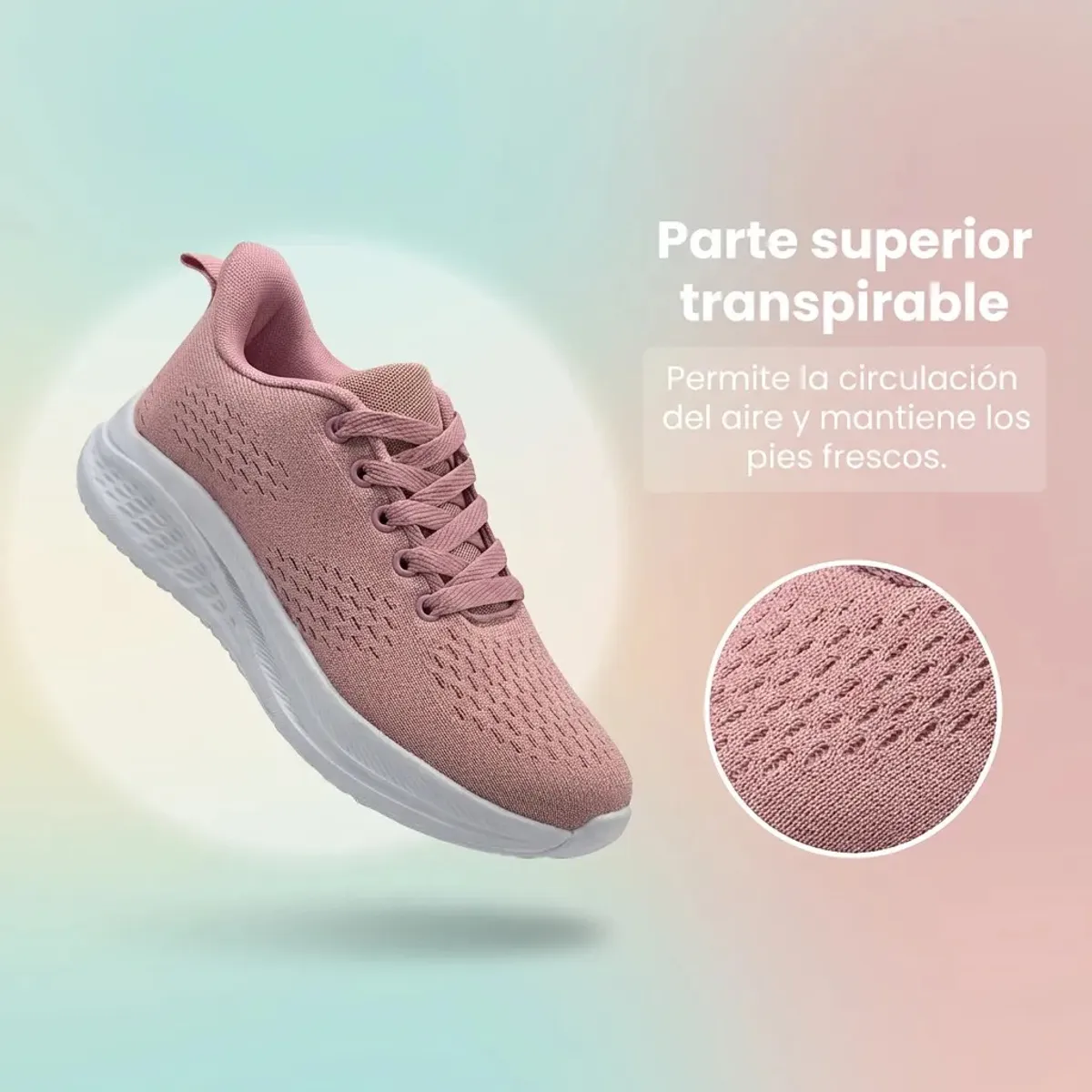 BOVINITA - Zapatillas Mujer Deportivas Rosa Livianas Comodas Gimnasio