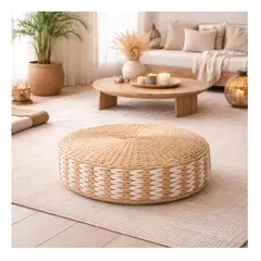 GENERICO - Puf de Yute Aurelia Hecho a Mano