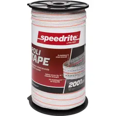 SPEEDRITE - Cinta Blanco para cerco electrico caballo 12mm 200m