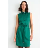 Vestido Liso Mujer Verde Esmeralda
