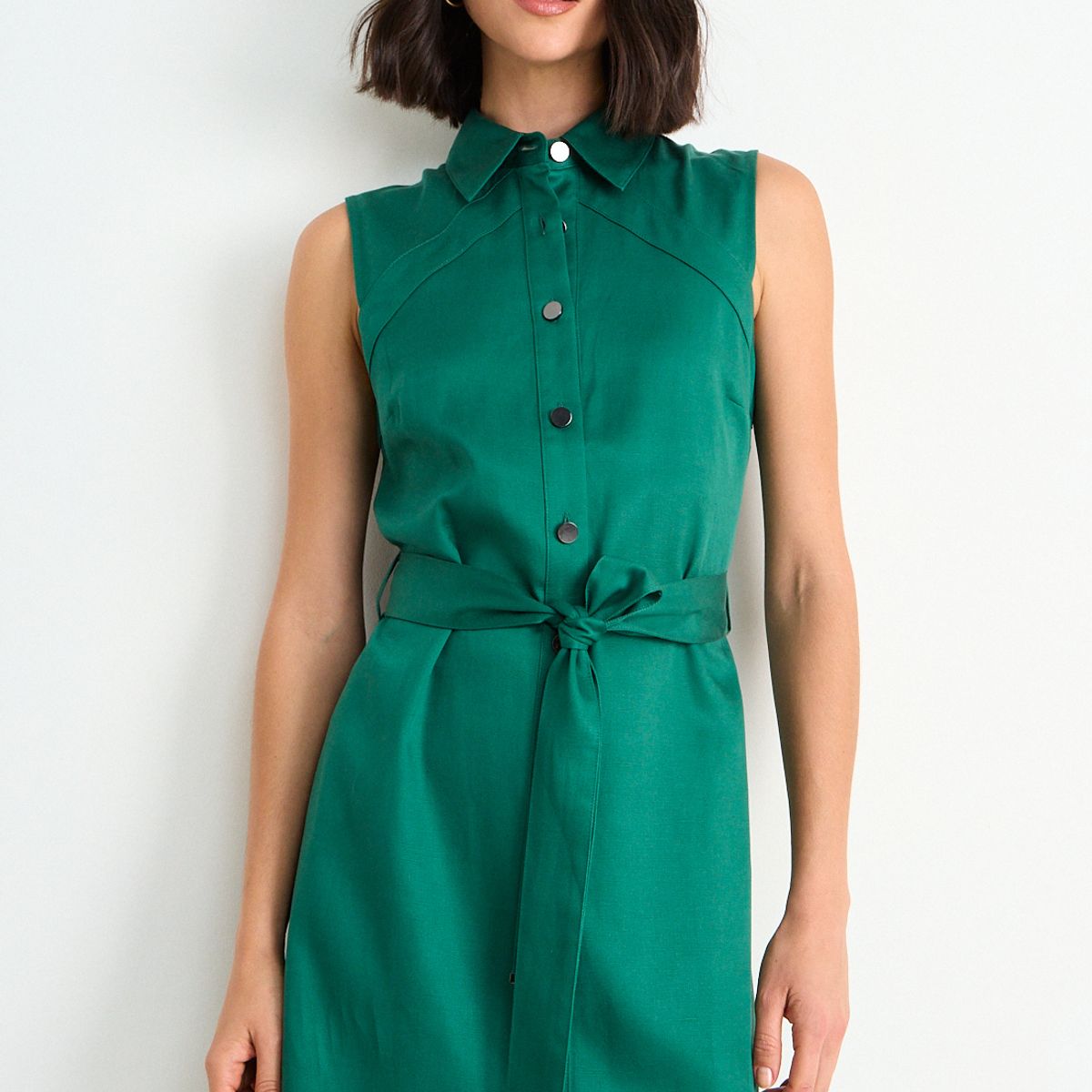 ASH - Vestido Liso Mujer Verde Esmeralda Ash