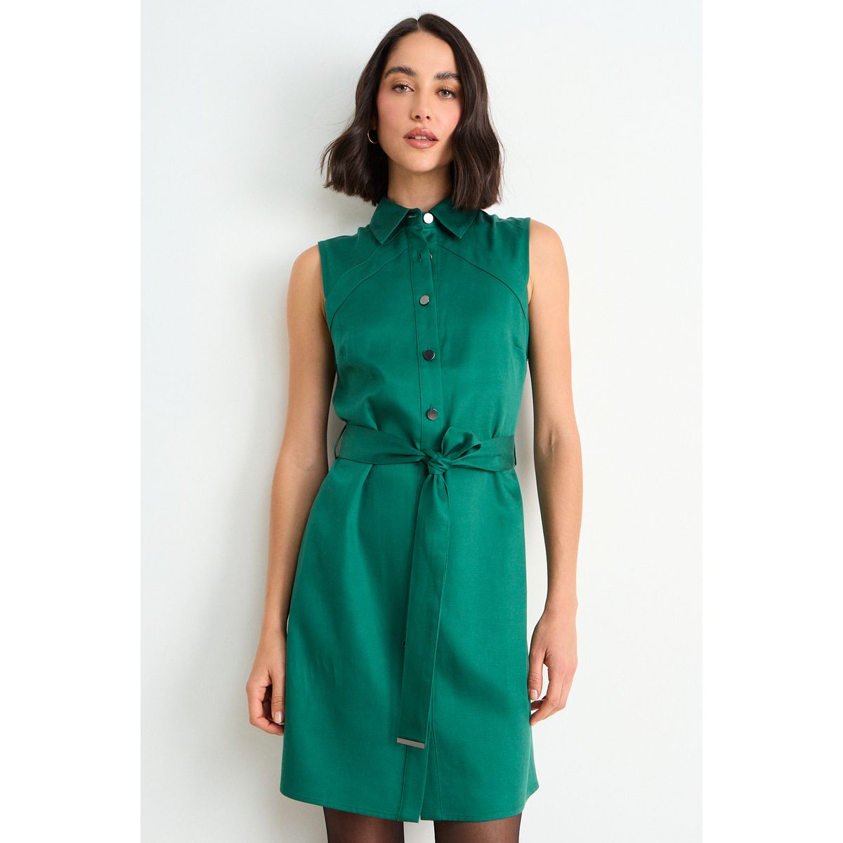 ASH - Vestido Liso Mujer Verde Esmeralda Ash