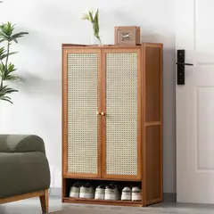 IDEEHOUSE - Zapatero Organizador Ratan Bambú 60x94x32cm