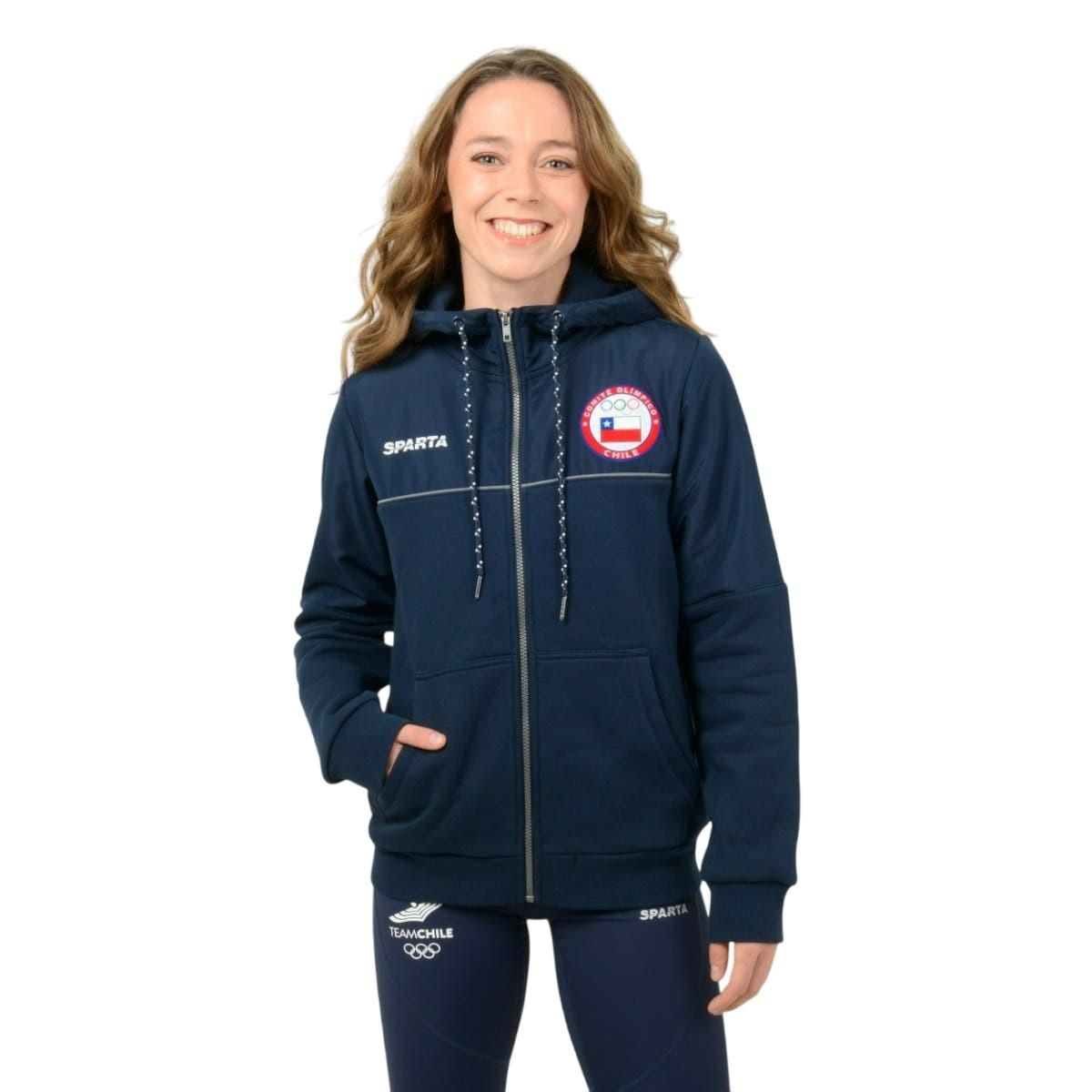SPARTA - Polerón Mujer Sparta Team Chile Full Zip Azul