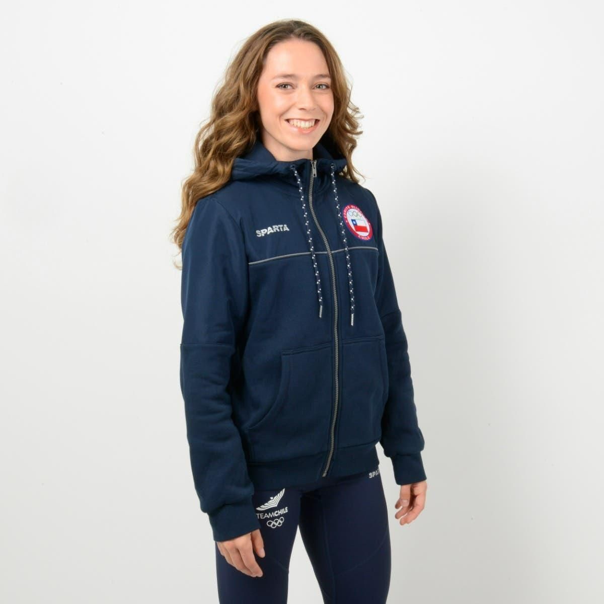 SPARTA - Polerón Mujer Sparta Team Chile Full Zip Azul
