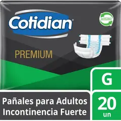GENERICO - Pañales De Adulto Incontinencia Fuerte Premium 20un Talla G Cotidian