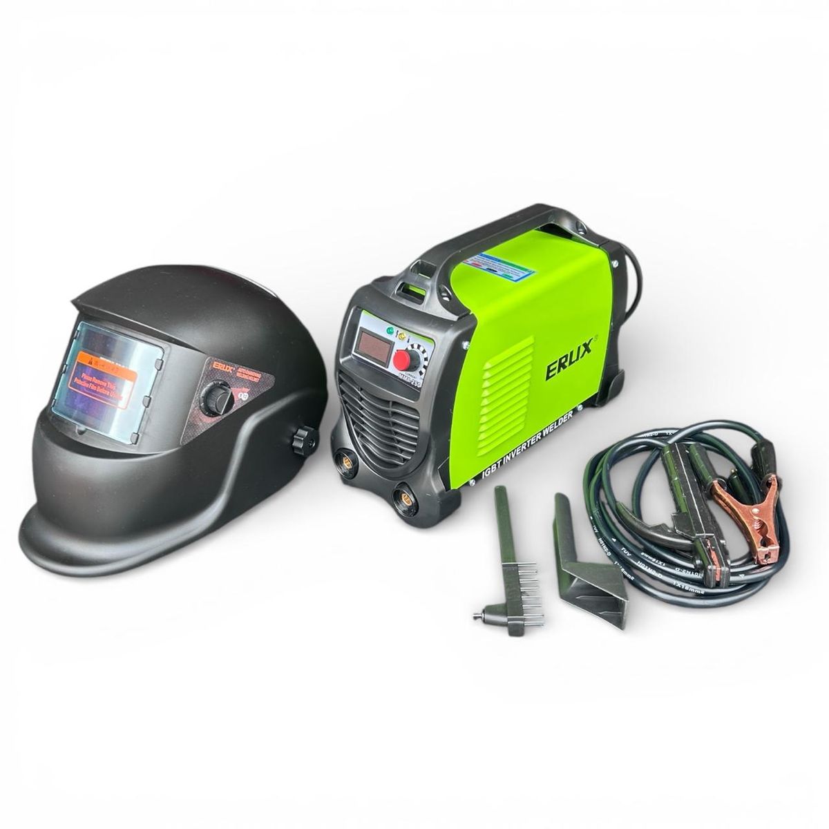 ERUX - Soldadora Verde Erux 250 Amp Para Mascara Fotosensible