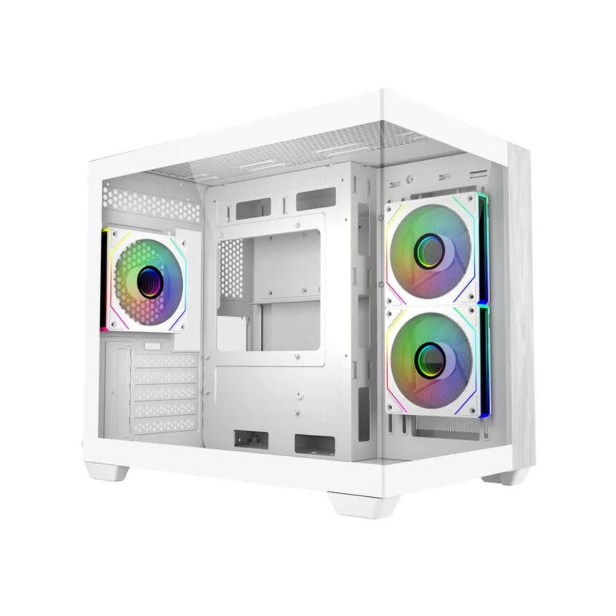 COOLER MASTER - Gabinete Cooler Master Elite 481 Wood m-ATX, m-ITX Blanco