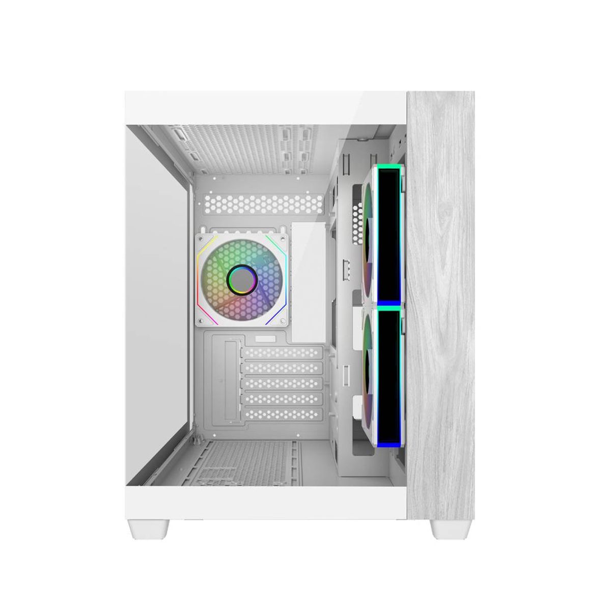 COOLER MASTER - Gabinete Cooler Master Elite 481 Wood m-ATX, m-ITX Blanco