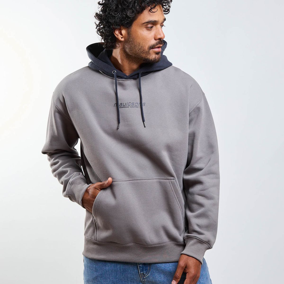 MAUI AND SONS - Poleron Canguro Coraly Beige Hombre Maui And Sons
