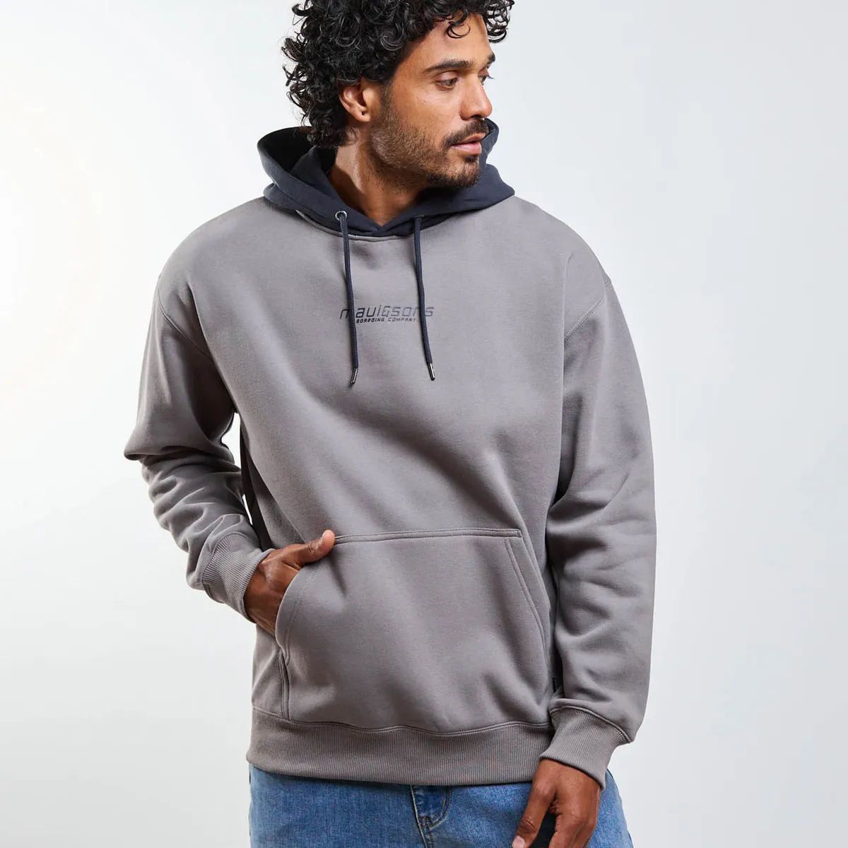 MAUI AND SONS - Poleron Canguro Coraly Beige Hombre Maui And Sons
