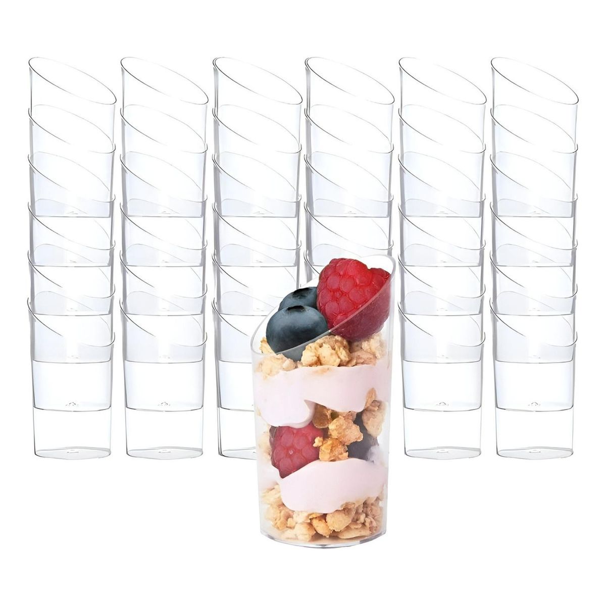 PASTELERIUSCL - 200 Vasos Shot Acrílicos Postres Vasos Plástico Vasos De Postres Pocillos De Postre Pocillo De 60ml