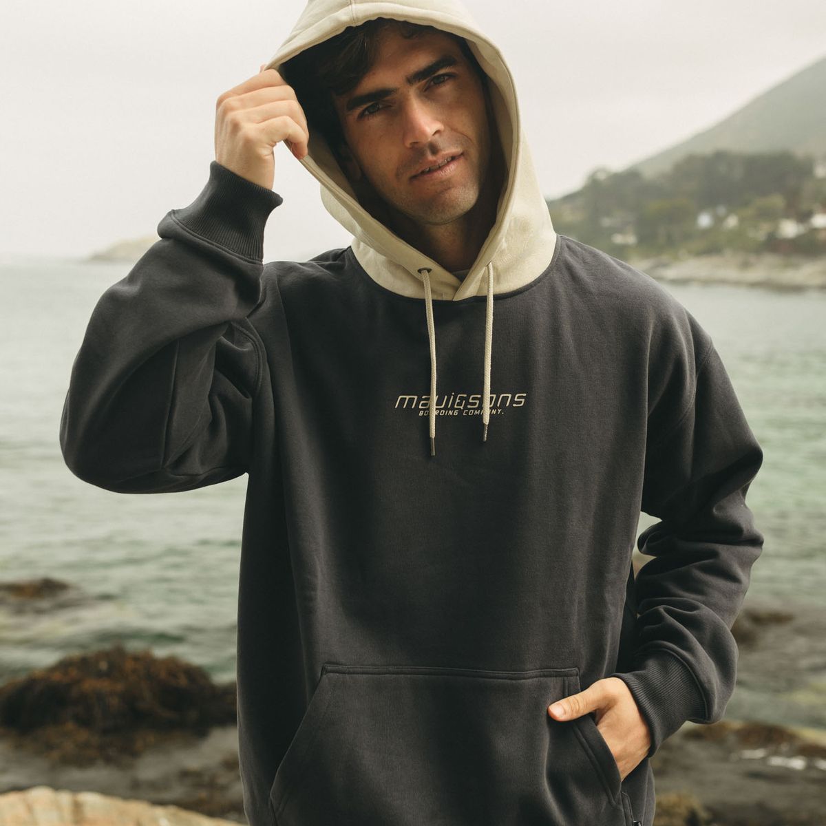 MAUI AND SONS - Poleron Canguro Coraly Gris Hombre Maui And Sons