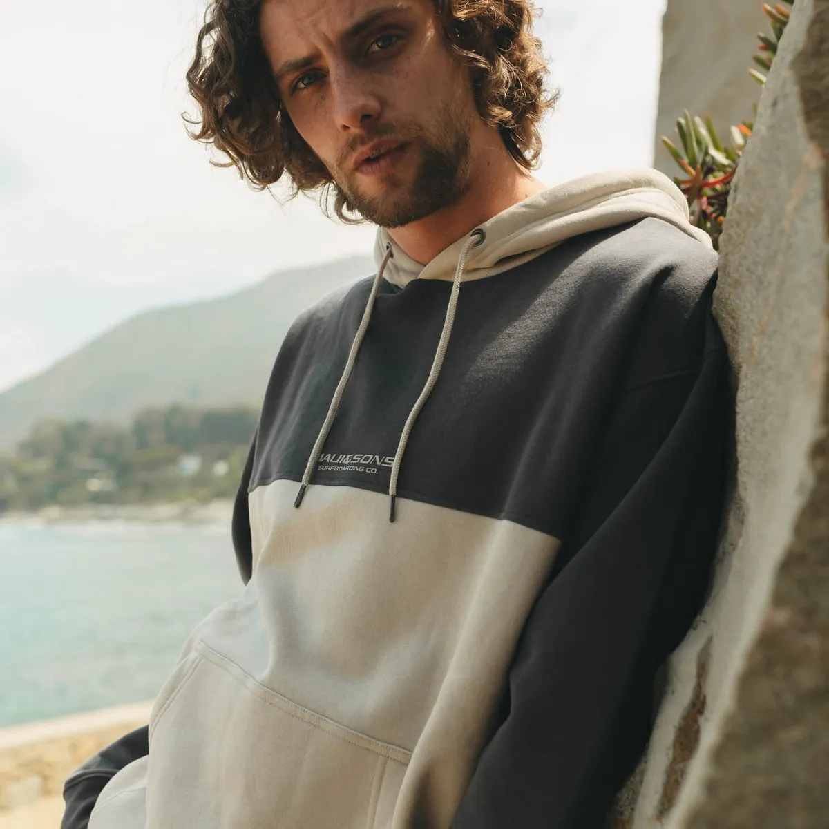 MAUI AND SONS - Poleron Canguro Foamix Beige Hombre Maui And Sons