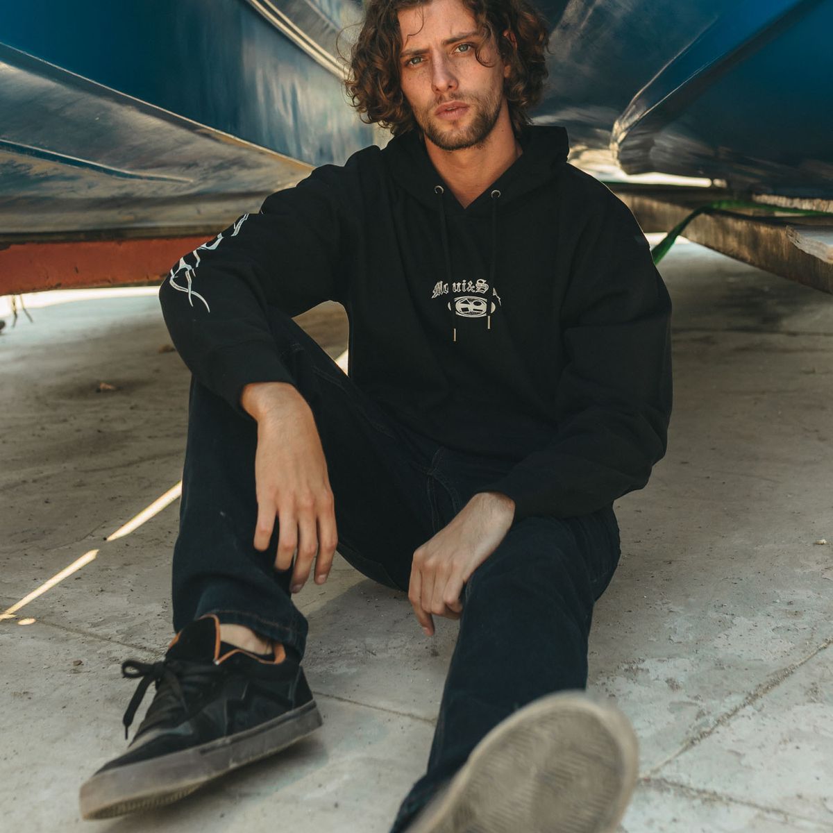 MAUI AND SONS - Poleron Canguro Riptal Negro Hombre Maui And Sons