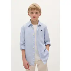 SCALPERS - CAMISA LINO RAYAS CALAVERA