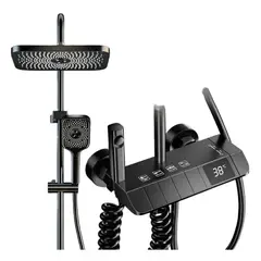 GENERICO - Ducha Columna Moderna 4 Funciones Llave Botones Con Pantalla Digital