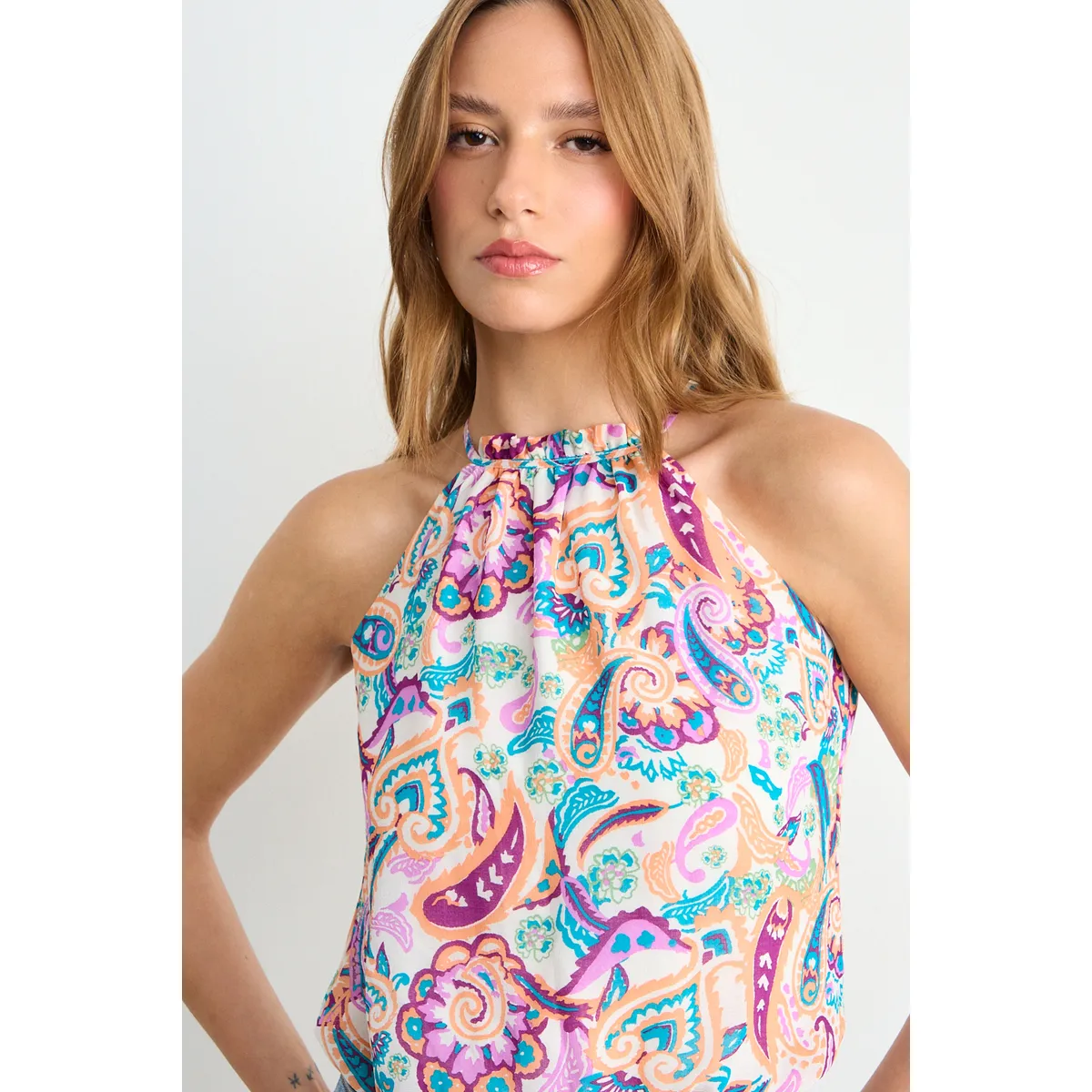 IO - Blusa Fantasia Mujer Estampada Io