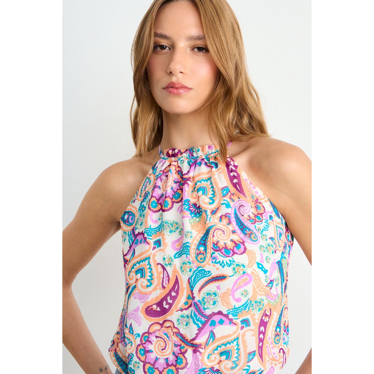 IO - Blusa Fantasia Mujer Estampada Io