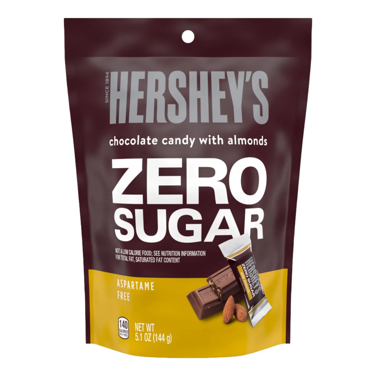 HERSHEYS - Chocolates Zero Azúcar con Almendras Hershey's 144 g Kiosclub
