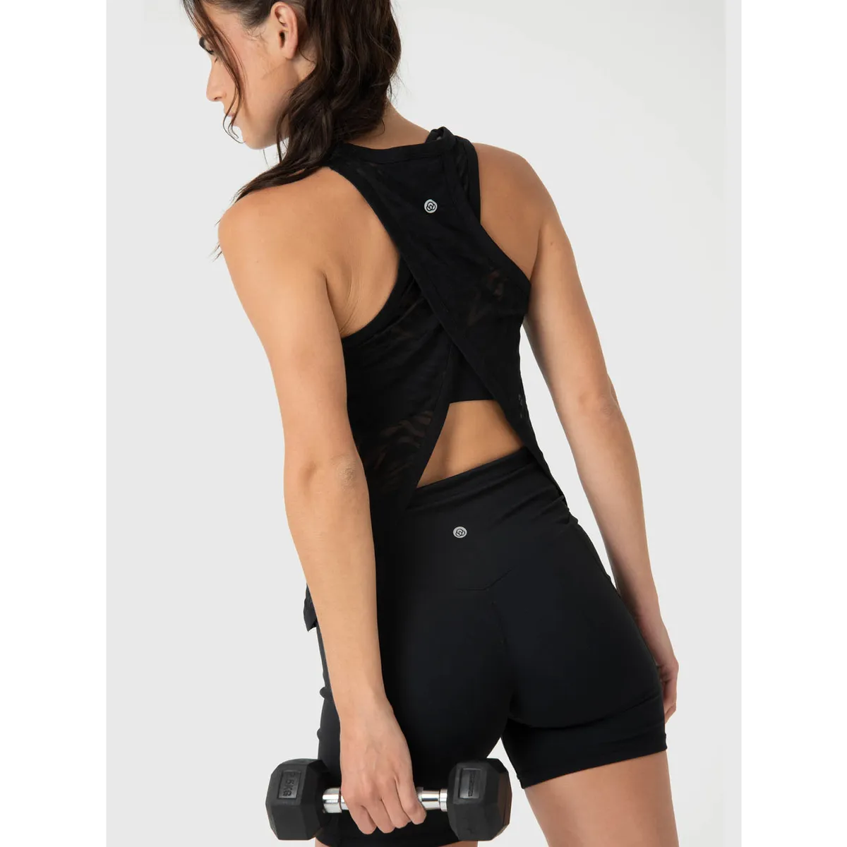 BSOUL - Polera Mujer Burn Out Tank Negra BSOUL