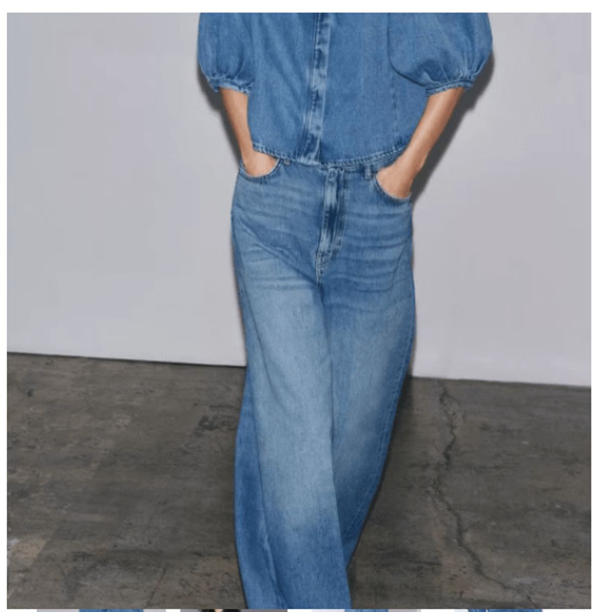VELVET - Jeans Wide leg Vélisse Azul Marino