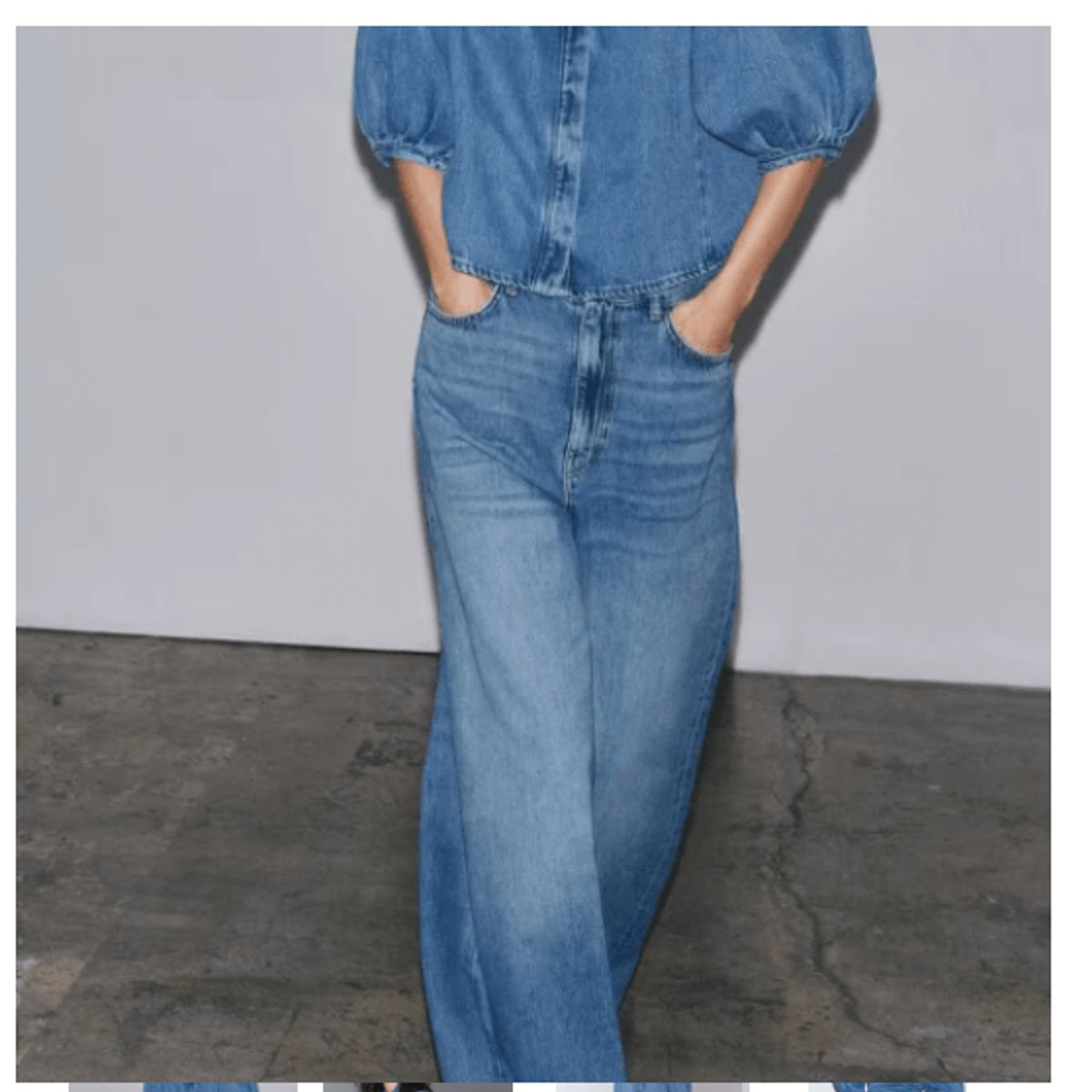 VELVET - Jeans Wide leg Vélisse Azul Marino