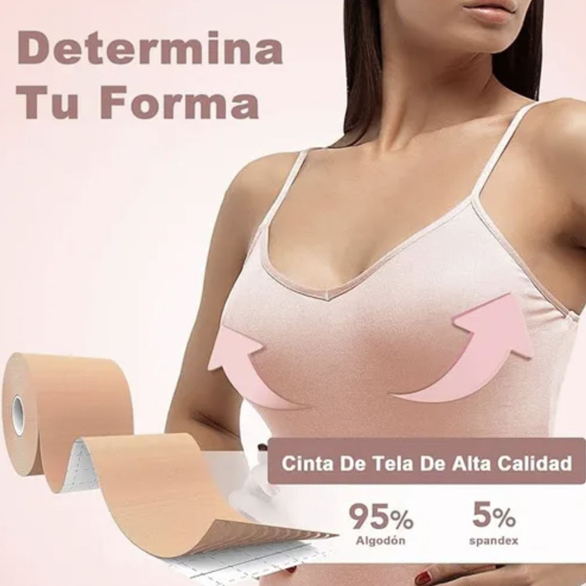UNICO - Cinta Adhesiva Levanta Busto Boob Tape 5cm X 5mts Modeladora