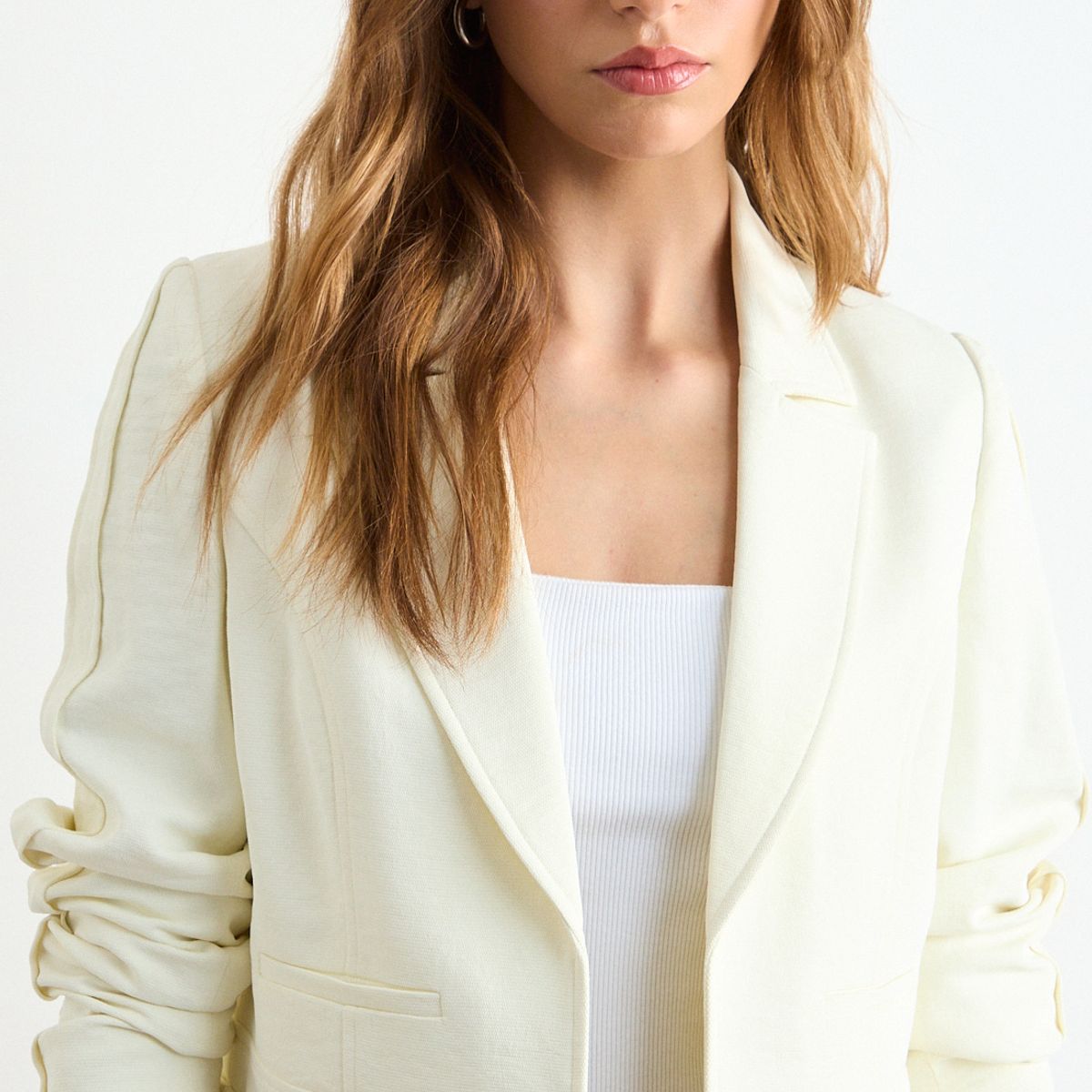 IO - Blazer Liso Mujer Crudo Io